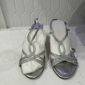 Caparros "Pandora" Silver Metallic Heels [Sz. 10]